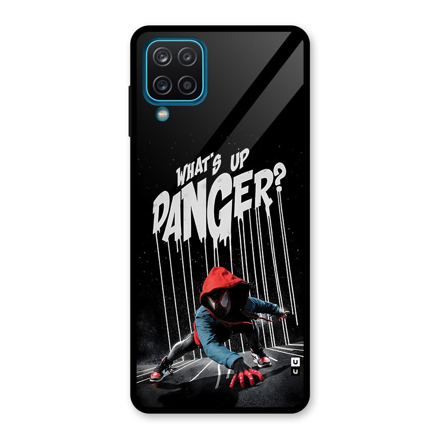 Danger Up Glass Back Case for Galaxy A12