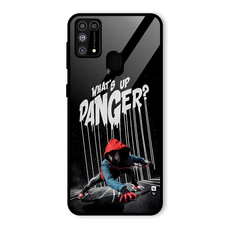 Danger Up Glass Back Case for Galaxy F41