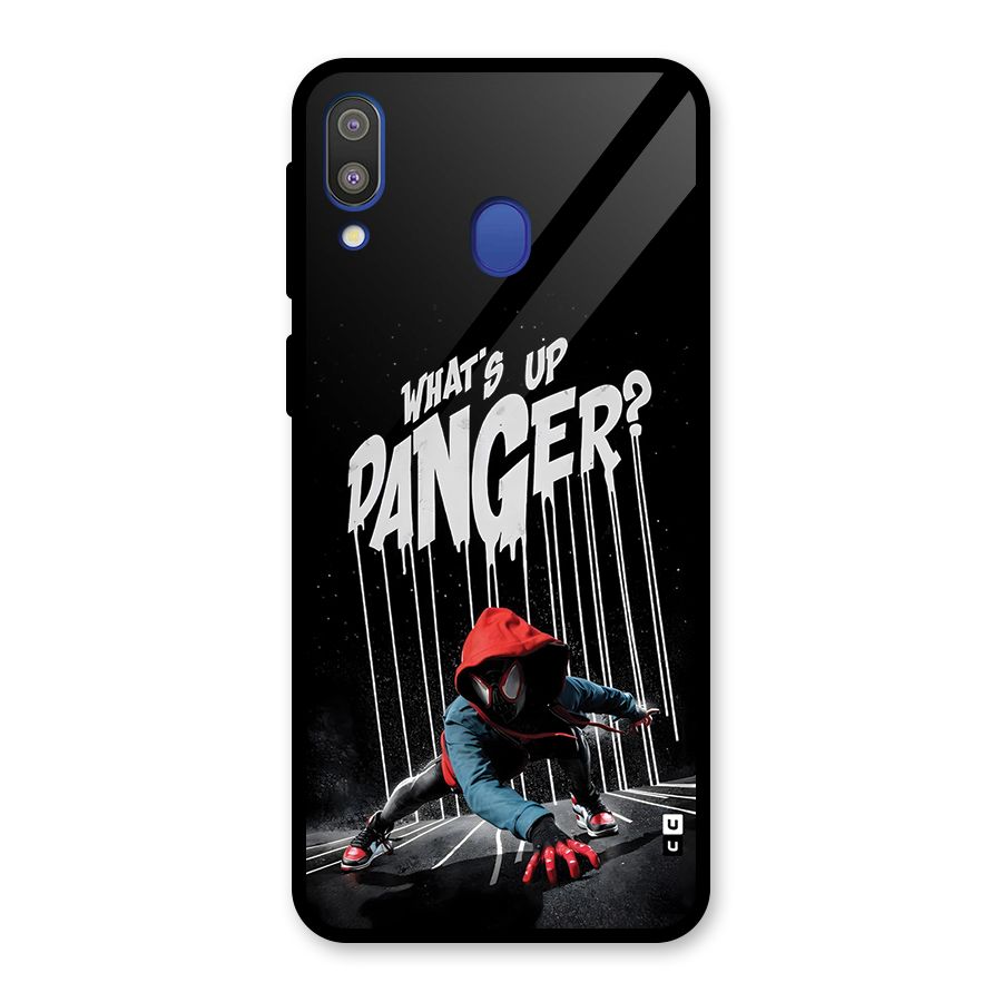 Danger Up Glass Back Case for Galaxy M20