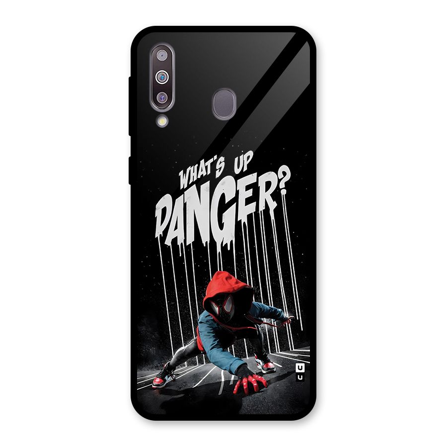 Danger Up Glass Back Case for Galaxy M30