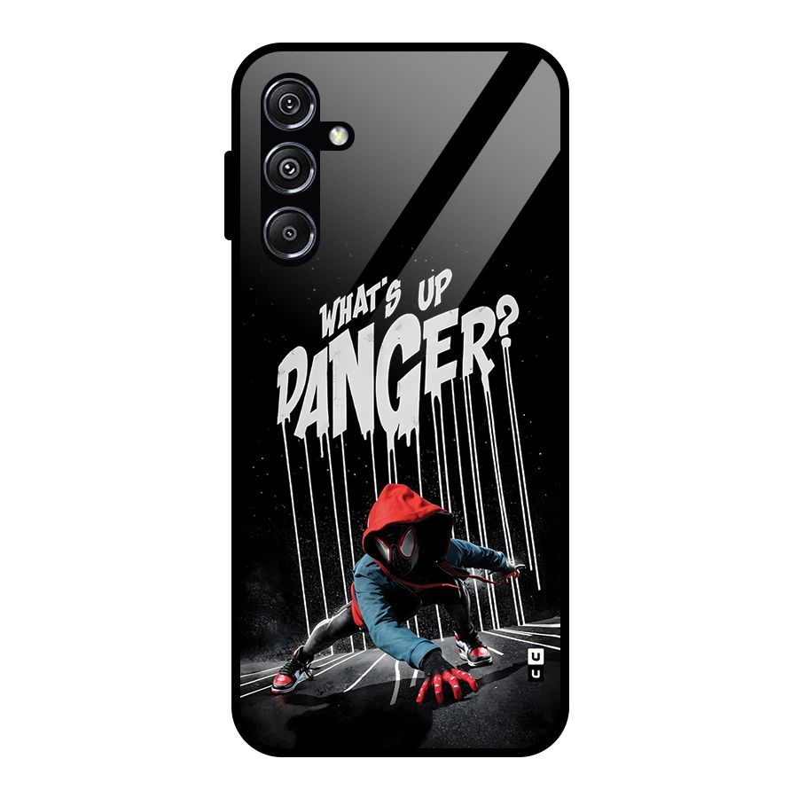 Danger Up Glass Back Case for Galaxy M34 5G