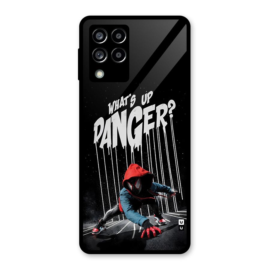 Danger Up Glass Back Case for Galaxy M53 5G