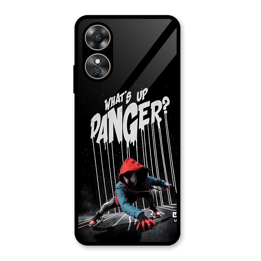 Danger Up Glass Back Case for Oppo A17