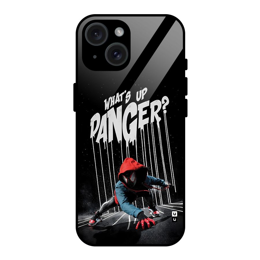 Danger Up Glass Back Case for iPhone 15