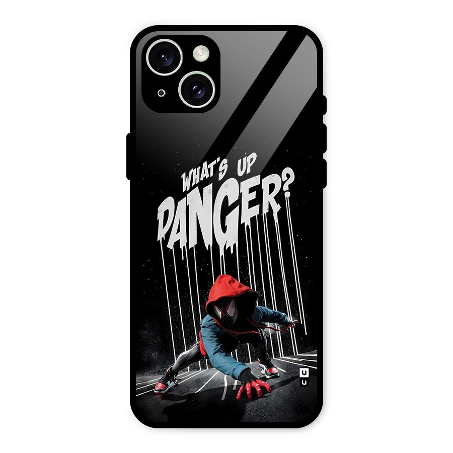 Danger Up Glass Back Case for iPhone 15 Plus