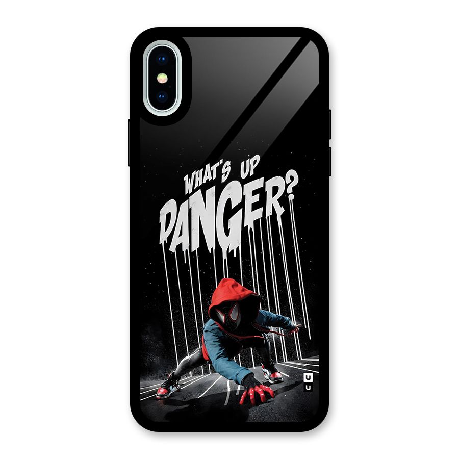 Danger Up Glass Back Case for iPhone XS