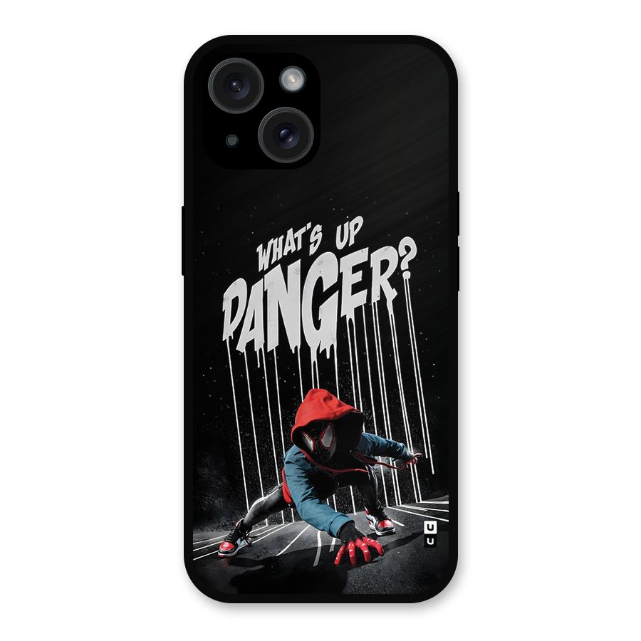 Danger Up Metal Back Case for iPhone 15