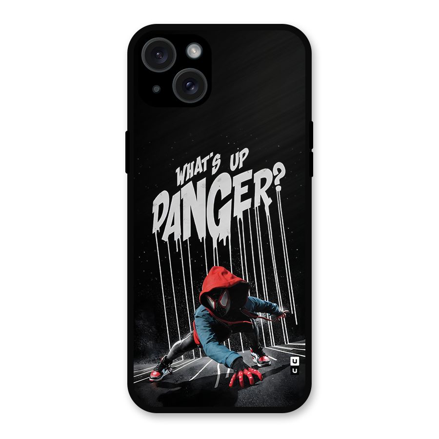 Danger Up Metal Back Case for iPhone 15 Plus