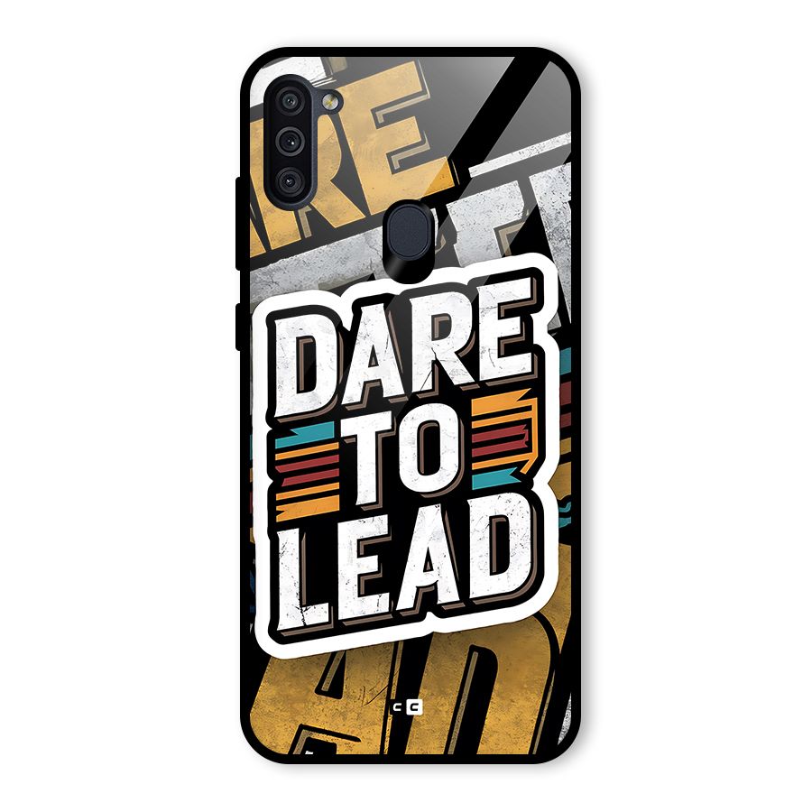 Dare To Lead Glass Back Case for Galaxy M11