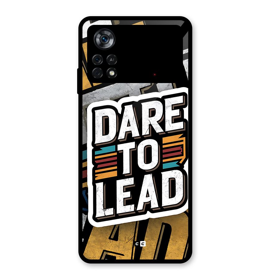 Dare To Lead Glass Back Case for Poco X4 Pro 5G