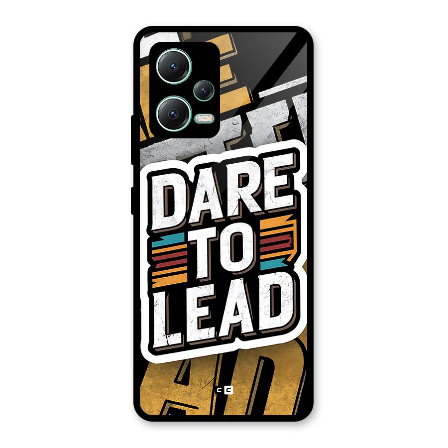 Dare To Lead Glass Back Case for Redmi Note 12 5G