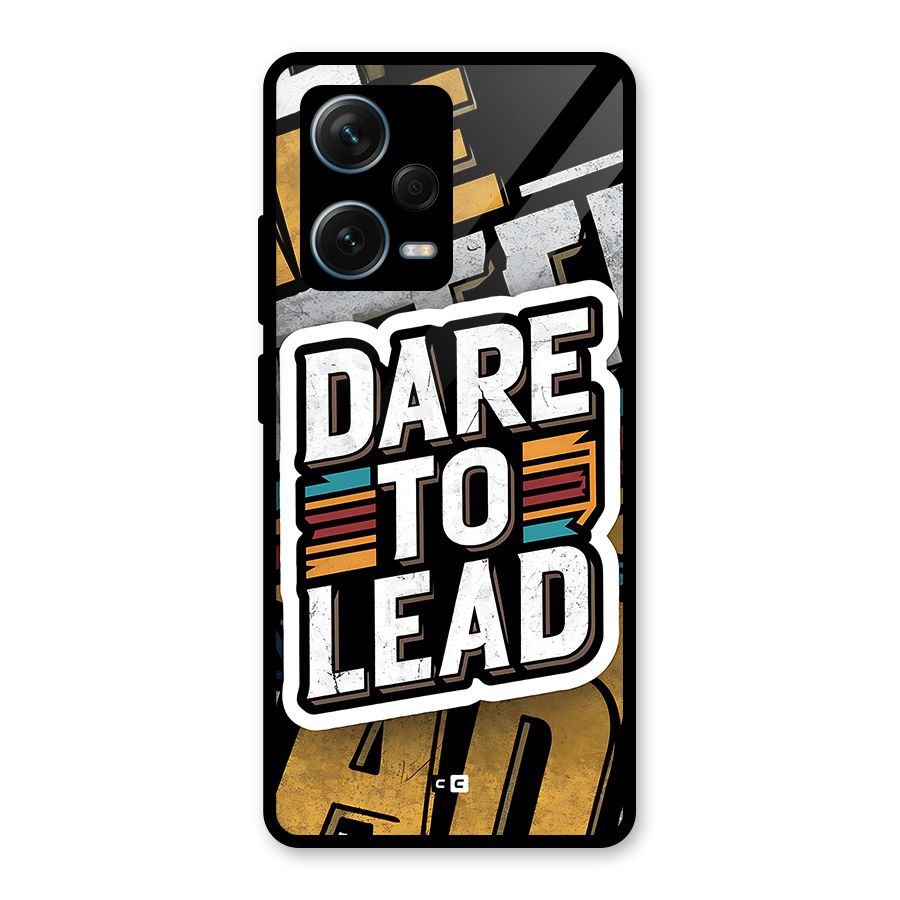Dare To Lead Glass Back Case for Redmi Note 12 Pro Plus 5G