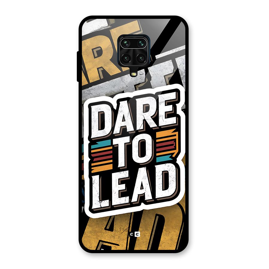 Dare To Lead Glass Back Case for Redmi Note 9 Pro