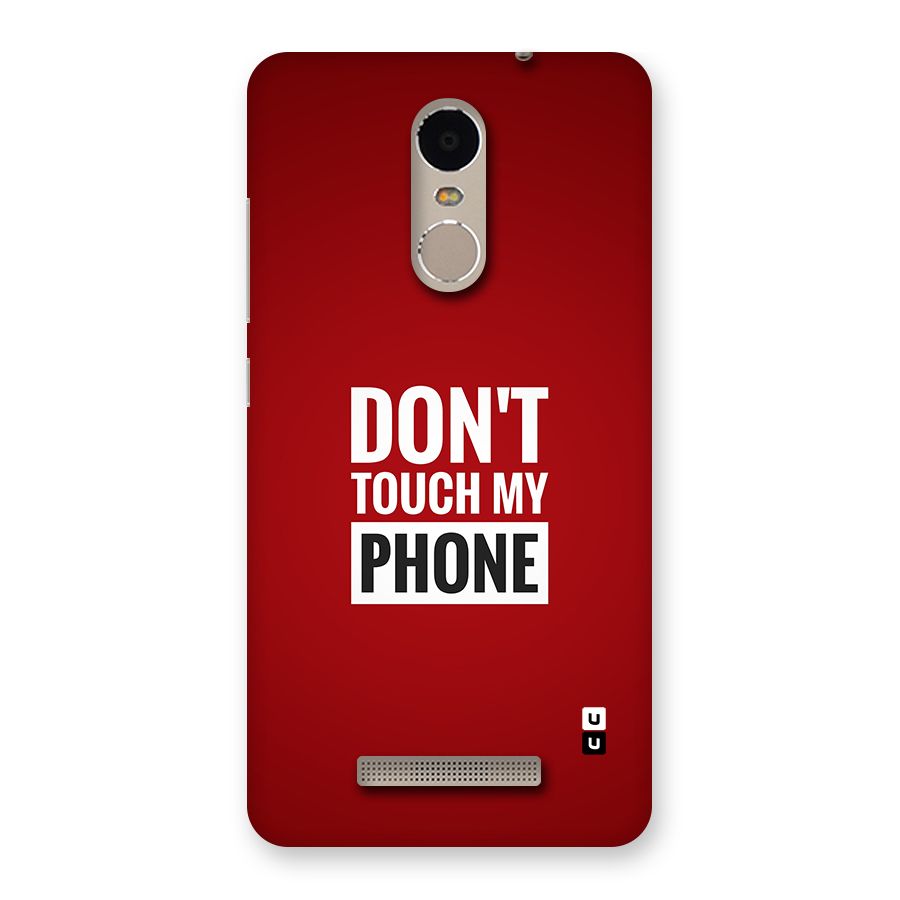 Dare To Touch Back Case for Redmi Note 3