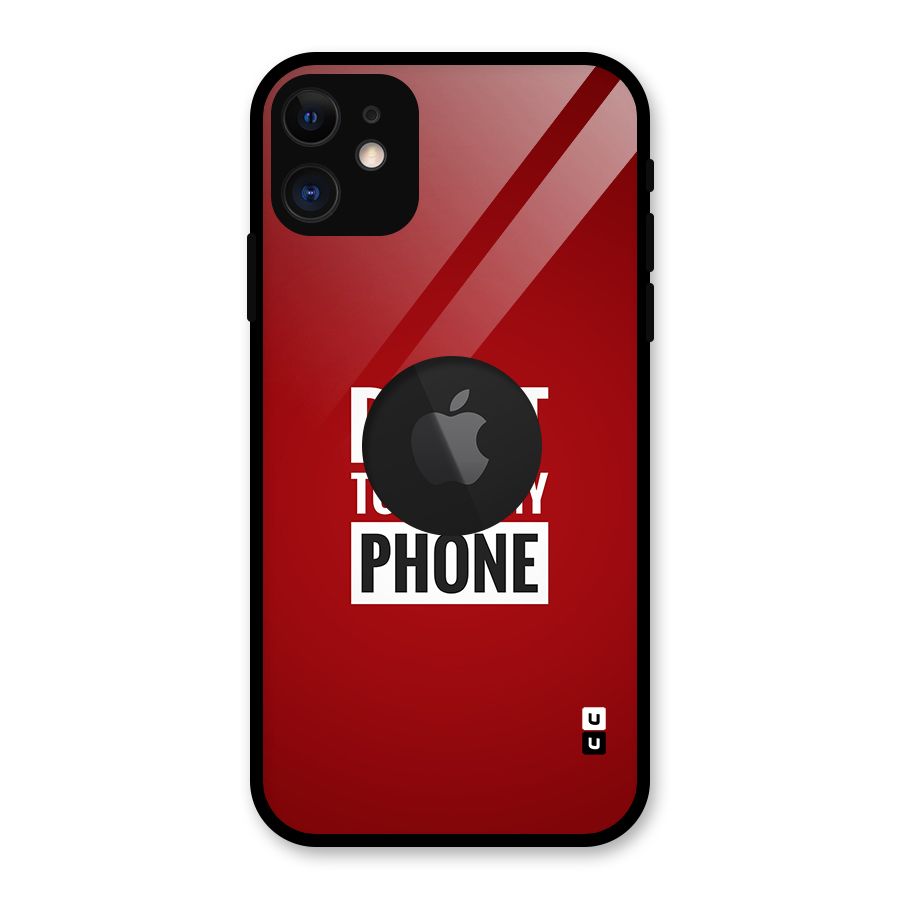 Dare To Touch Glass Back Case for iPhone 11 Logo Cut