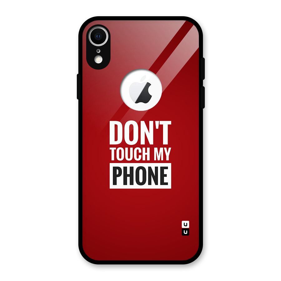 Dare To Touch Glass Back Case for iPhone XR Logo Cut