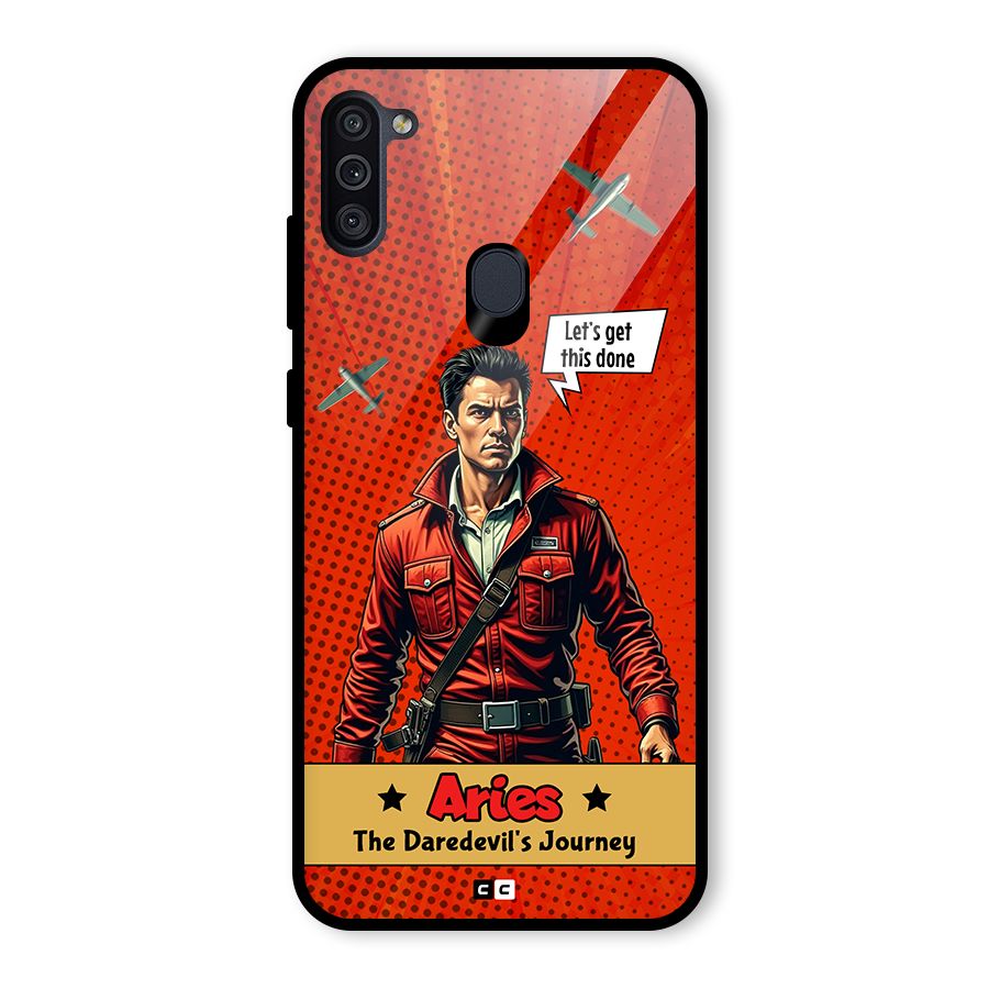 Daredevil Aries Glass Back Case for Galaxy M11