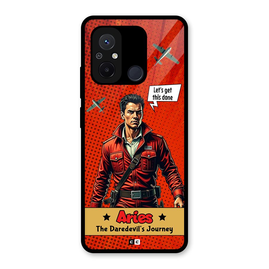 Daredevil Aries Glass Back Case for Redmi 12C
