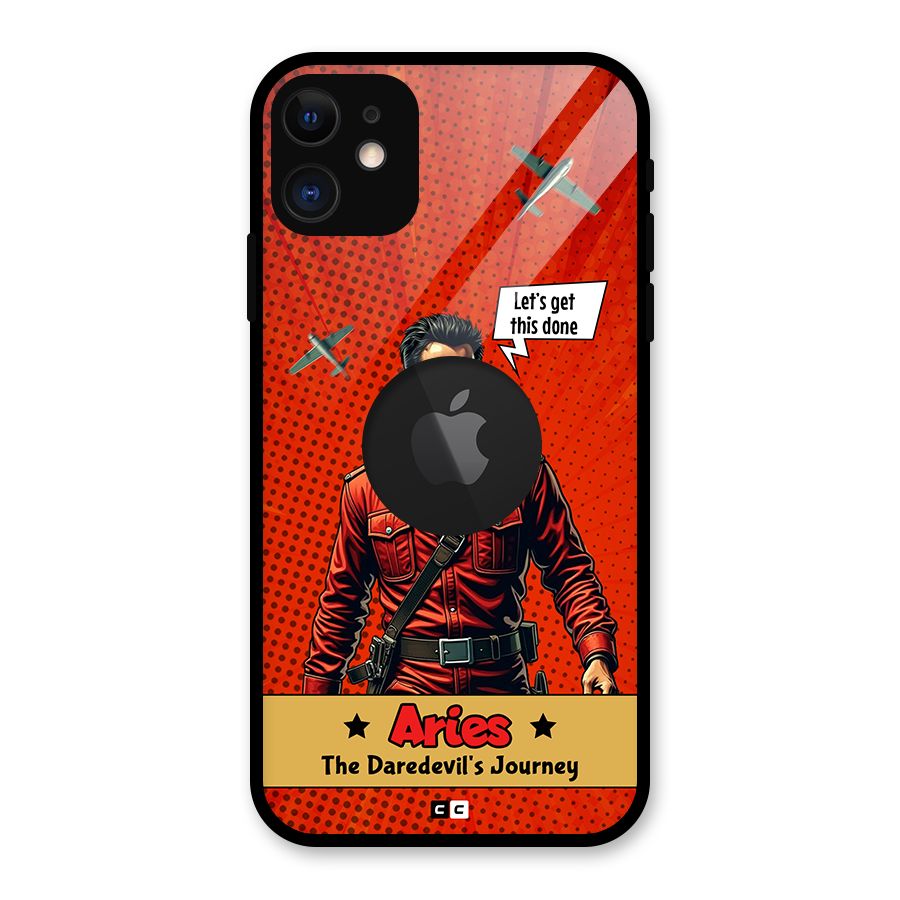 Daredevil Aries Glass Back Case for iPhone 11 Logo Cut