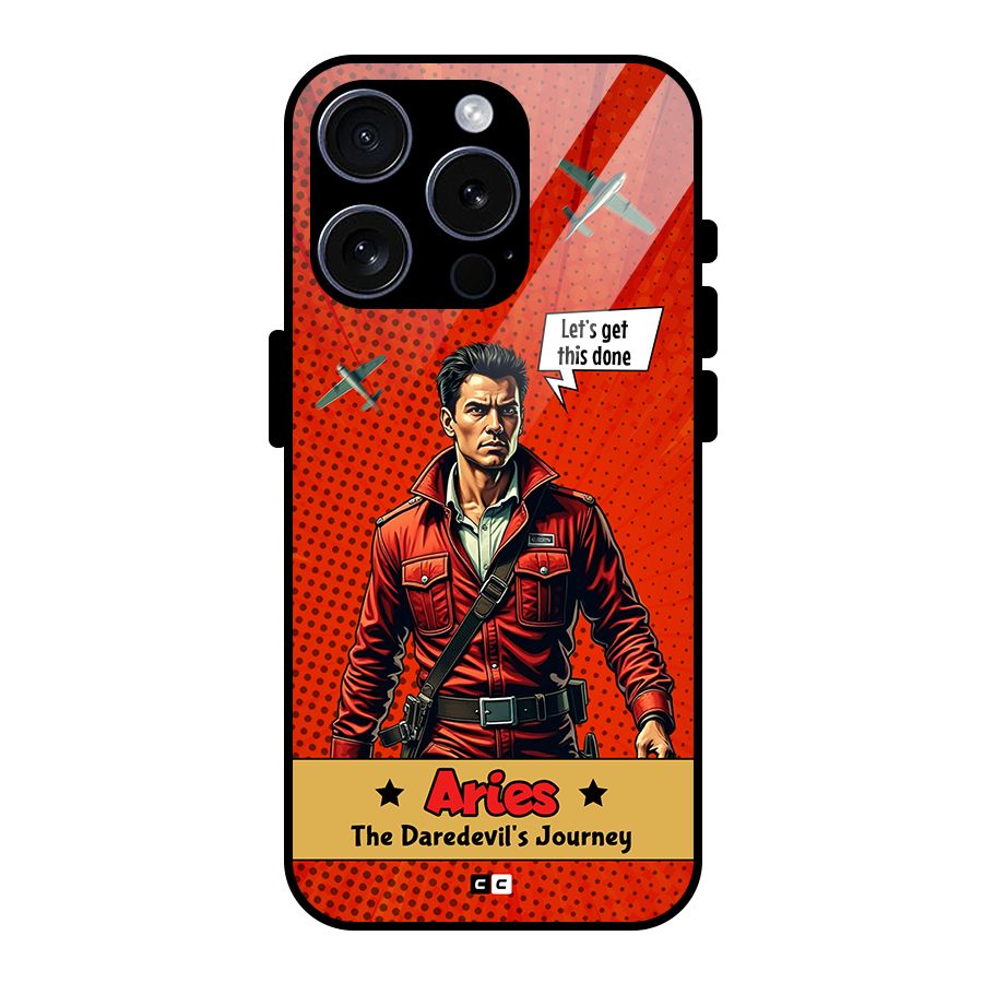 Daredevil Aries Glass Back Case for iPhone 15 Pro