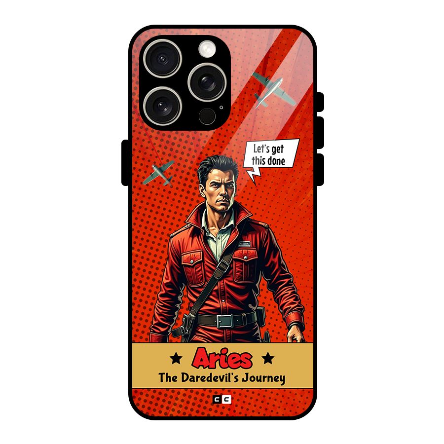 Daredevil Aries Glass Back Case for iPhone 15 Pro Max