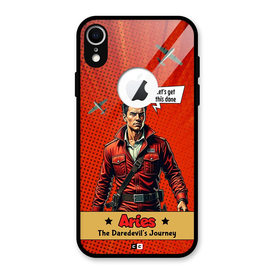 Daredevil Aries Glass Back Case for iPhone XR Logo Cut