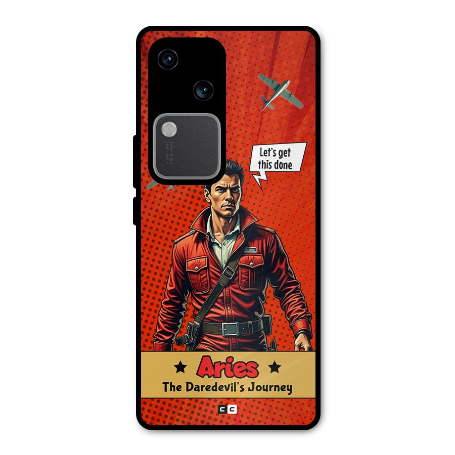 Daredevil Aries Metal Back Case for Vivo V30 Pro