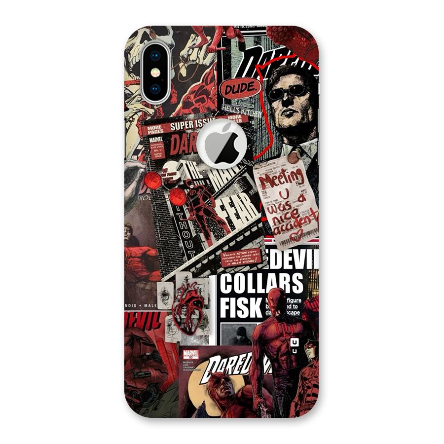 Daredevil Story Back Case for iPhone X Logo Cut