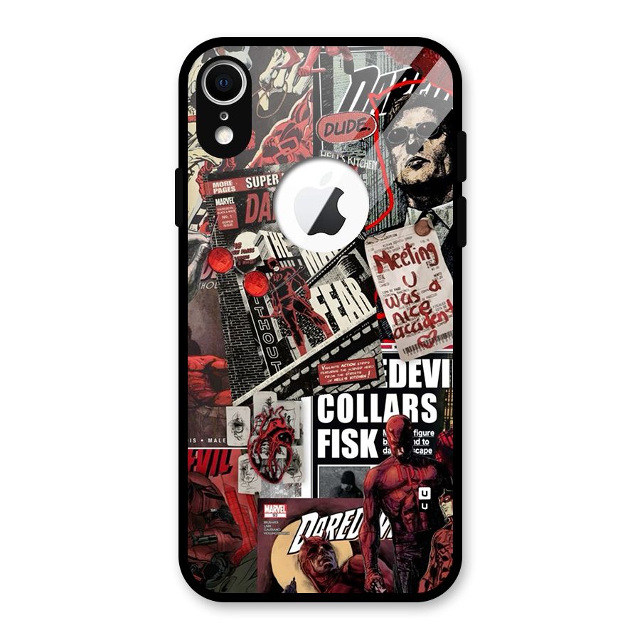 Daredevil Story Glass Back Case for iPhone XR Logo Cut