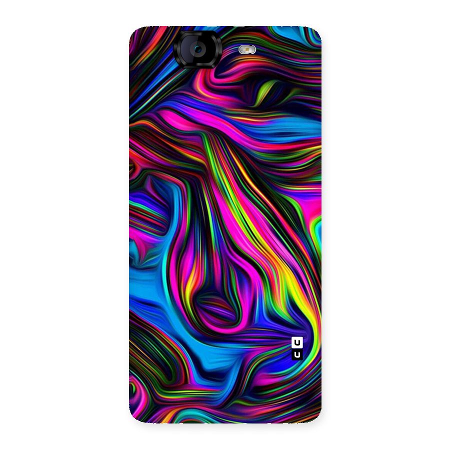 Dark Colorful Oil Abstract Back Case for Canvas Knight A350