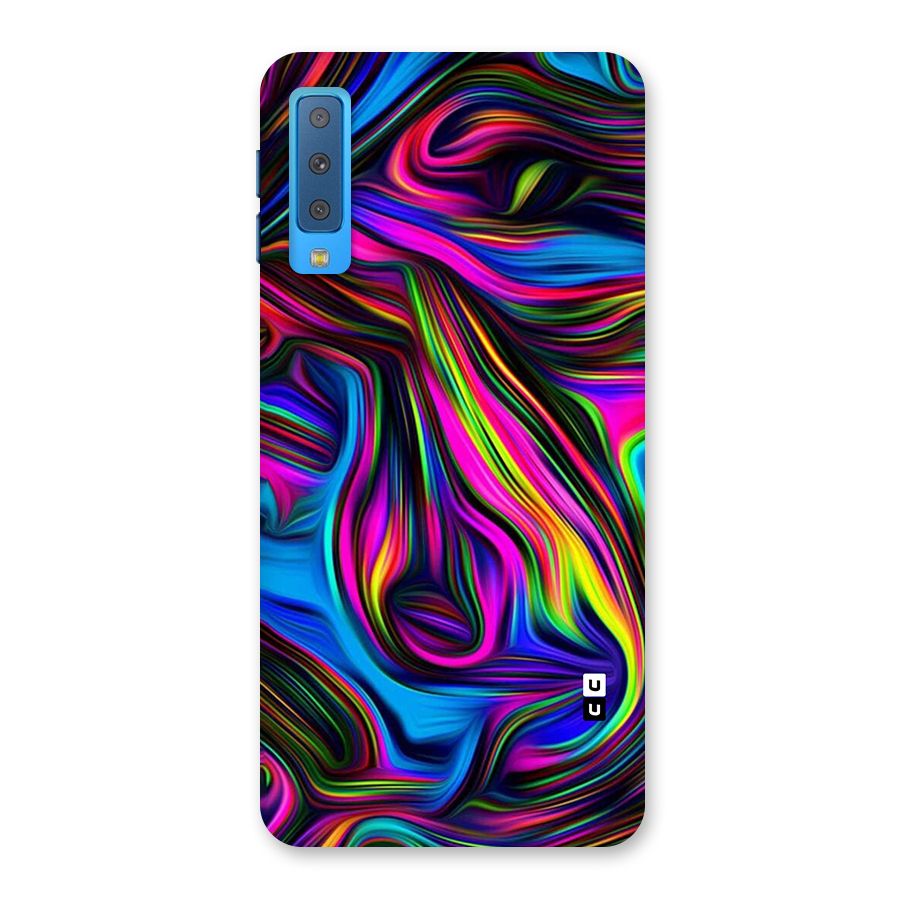 Dark Colorful Oil Abstract Back Case for Galaxy A7 (2018)