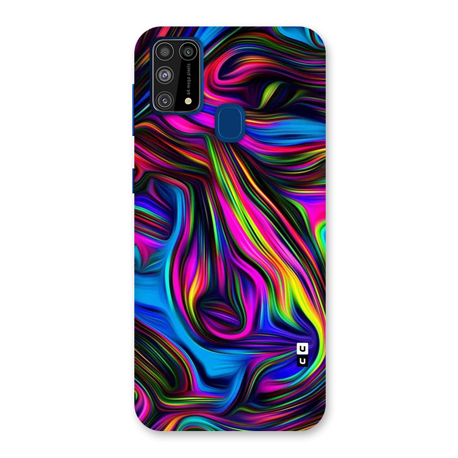 Dark Colorful Oil Abstract Glass Back Case for Galaxy F41