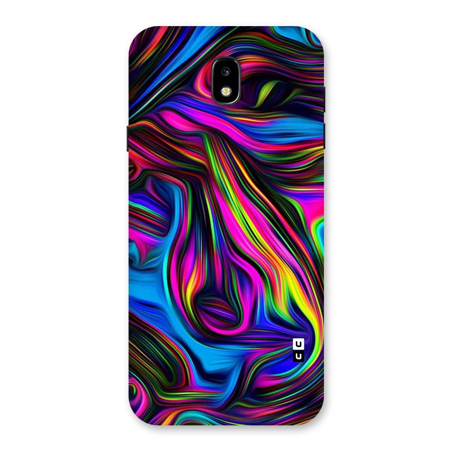 Dark Colorful Oil Abstract Back Case for Galaxy J7 Pro