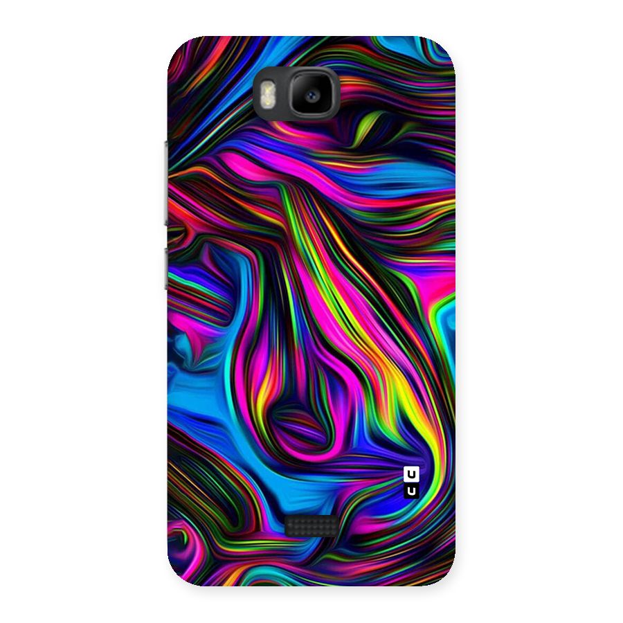 Dark Colorful Oil Abstract Back Case for Honor Bee