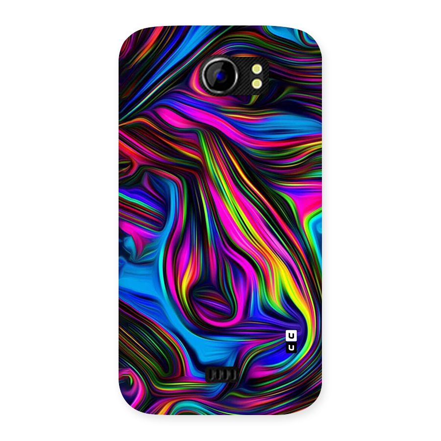 Dark Colorful Oil Abstract Back Case for Micromax Canvas 2 A110