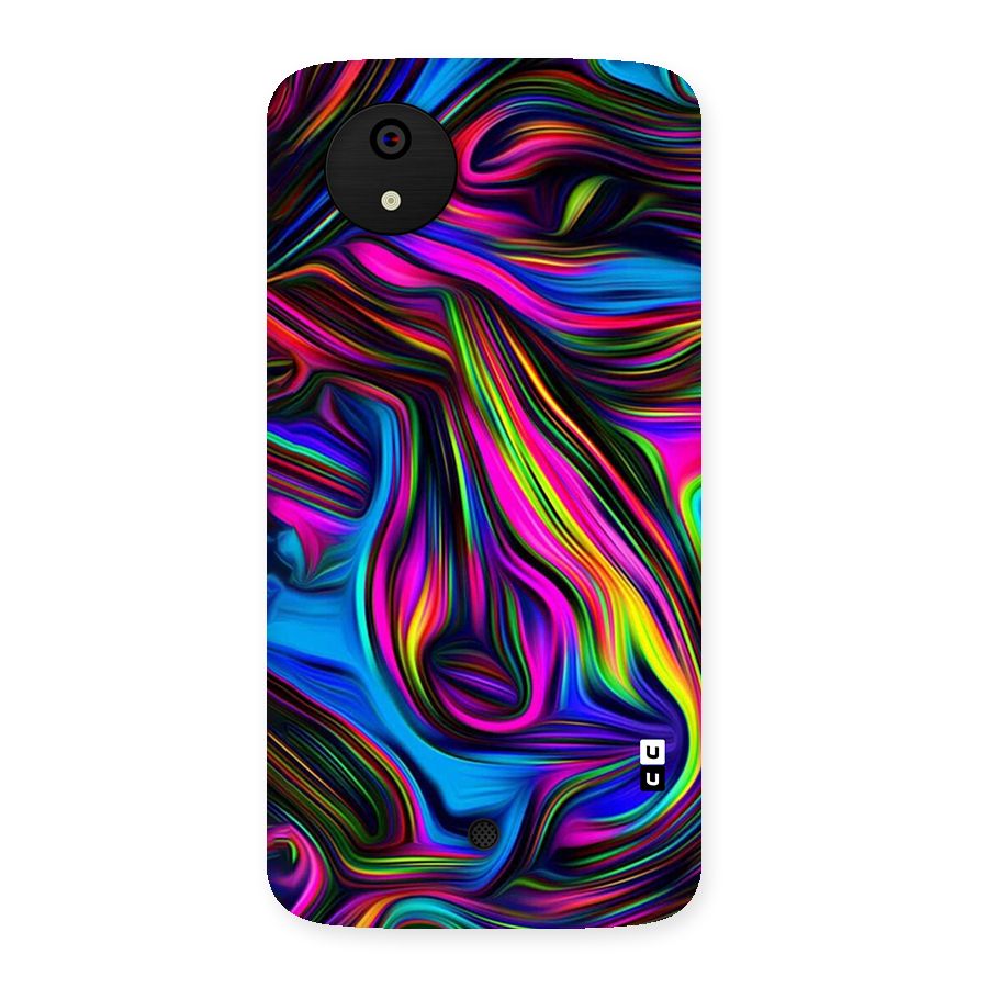 Dark Colorful Oil Abstract Back Case for Micromax Canvas A1