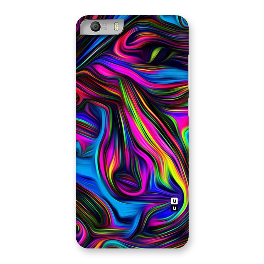 Dark Colorful Oil Abstract Back Case for Micromax Canvas Knight 2