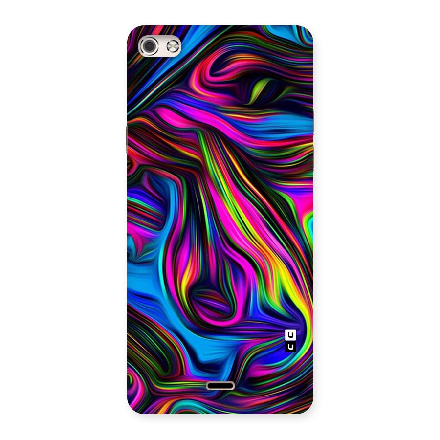 Dark Colorful Oil Abstract Back Case for Micromax Canvas Silver 5