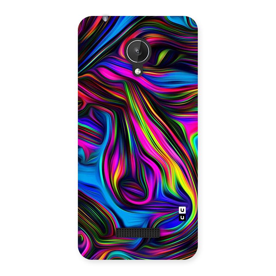 Dark Colorful Oil Abstract Back Case for Micromax Canvas Spark Q380