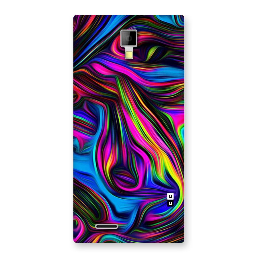 Dark Colorful Oil Abstract Back Case for Micromax Canvas Xpress A99