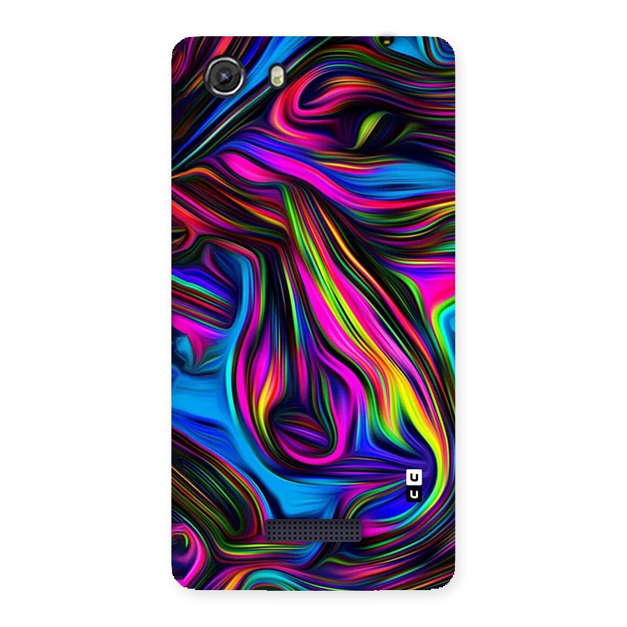 Dark Colorful Oil Abstract Back Case for Micromax Unite 3