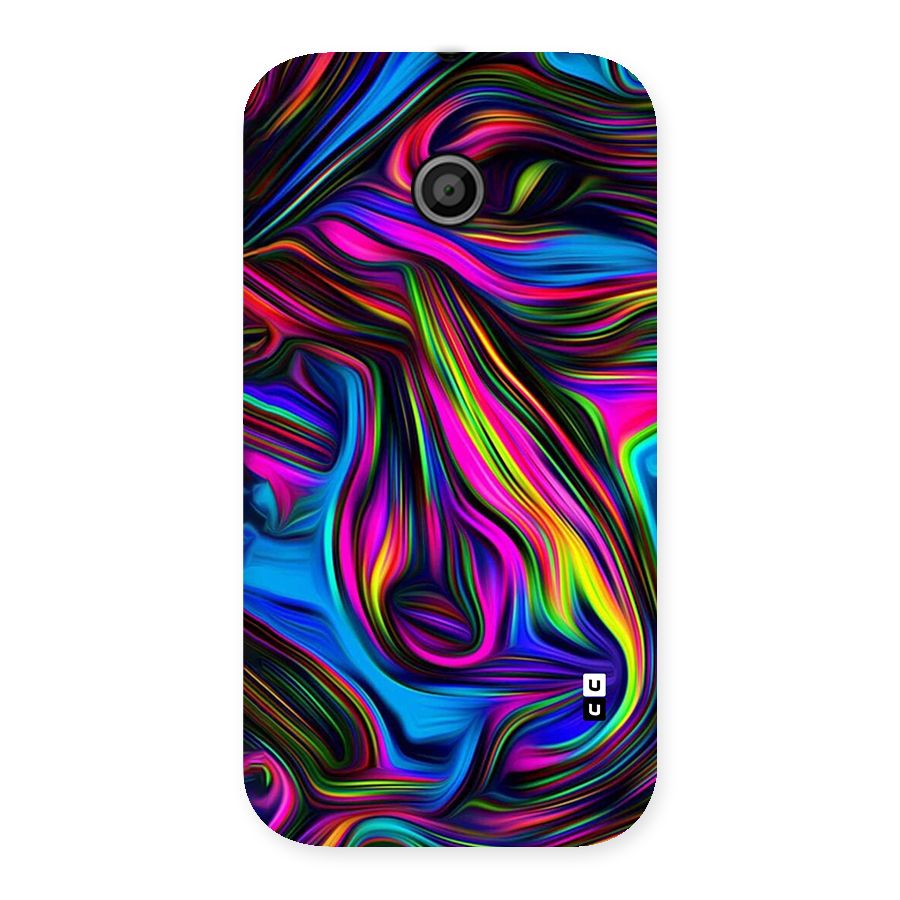 Dark Colorful Oil Abstract Back Case for Moto E