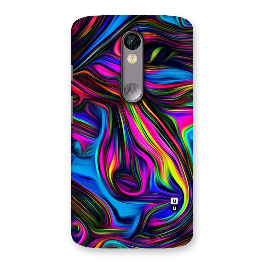 Dark Colorful Oil Abstract Back Case for Moto X Force