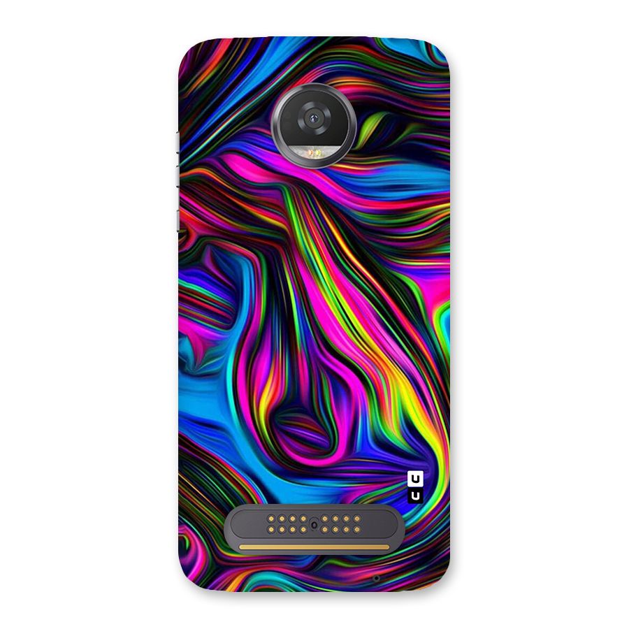 Dark Colorful Oil Abstract Back Case for Moto Z2 Play