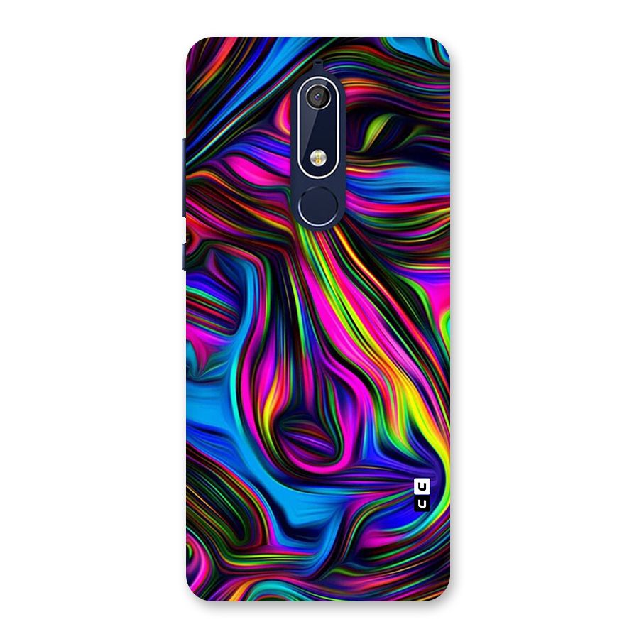 Dark Colorful Oil Abstract Back Case for Nokia 5.1