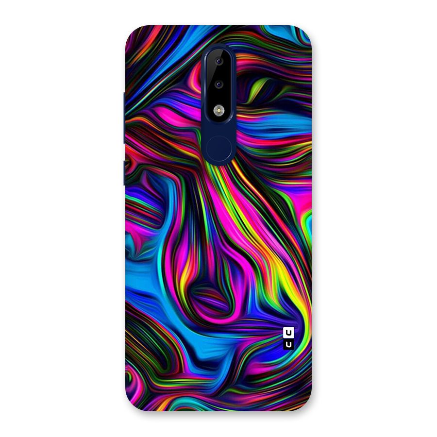 Dark Colorful Oil Abstract Back Case for Nokia 5.1 Plus