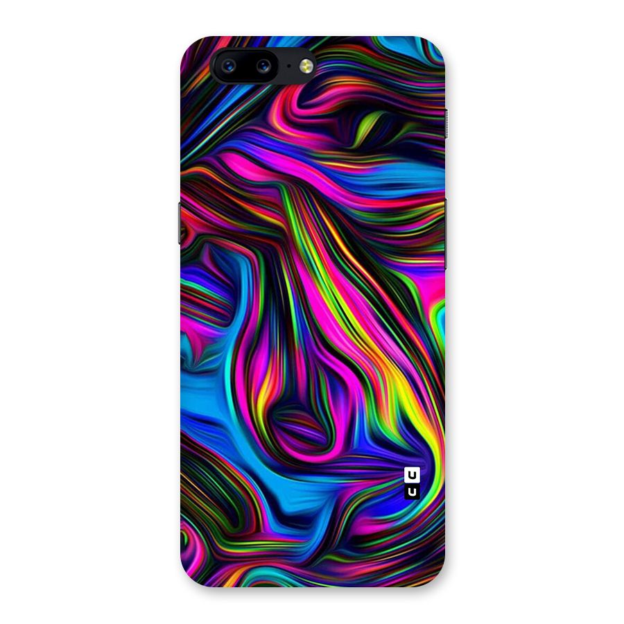 Dark Colorful Oil Abstract Back Case for OnePlus 5
