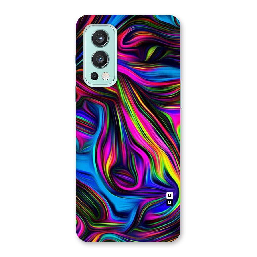 Dark Colorful Oil Abstract Glass Back Case for OnePlus Nord 2 5G