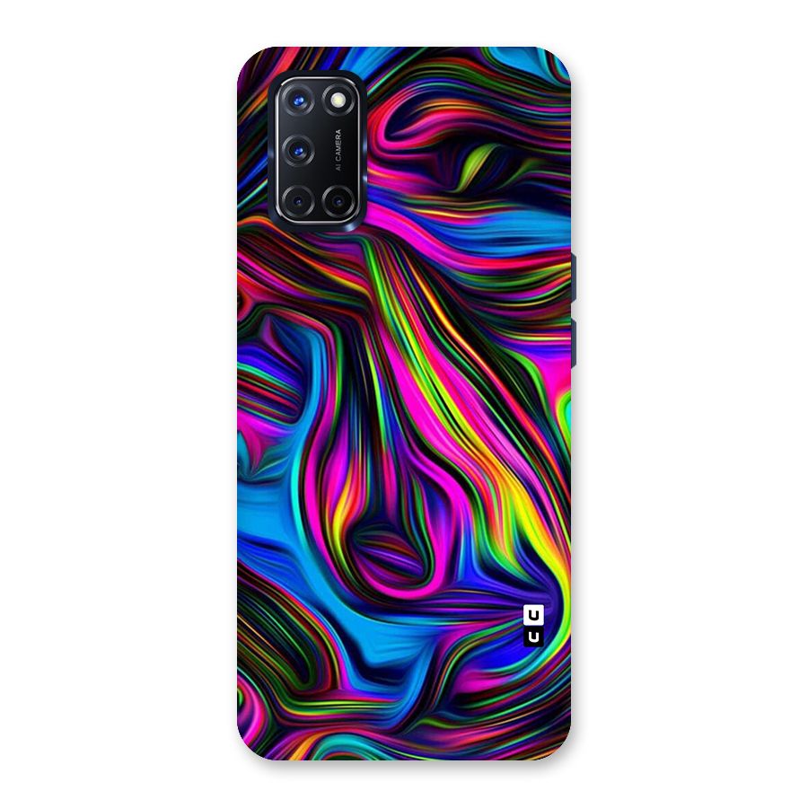 Dark Colorful Oil Abstract Back Case for Oppo A52