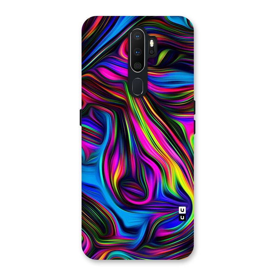 Dark Colorful Oil Abstract Back Case for Oppo A5 (2020)